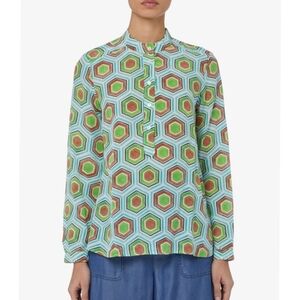 Marella Meringa Geometric Print Blouse